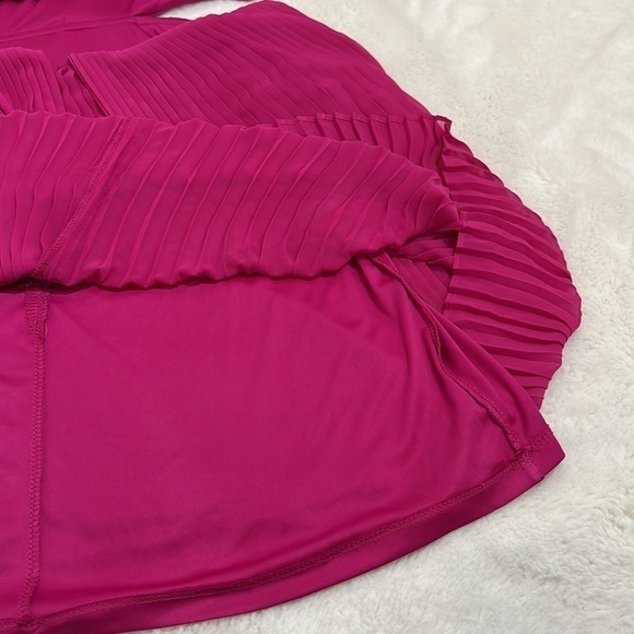 EXPRESS pleated tiered cut out fit and flare pink dress size S NWT - Picture 10 of 16